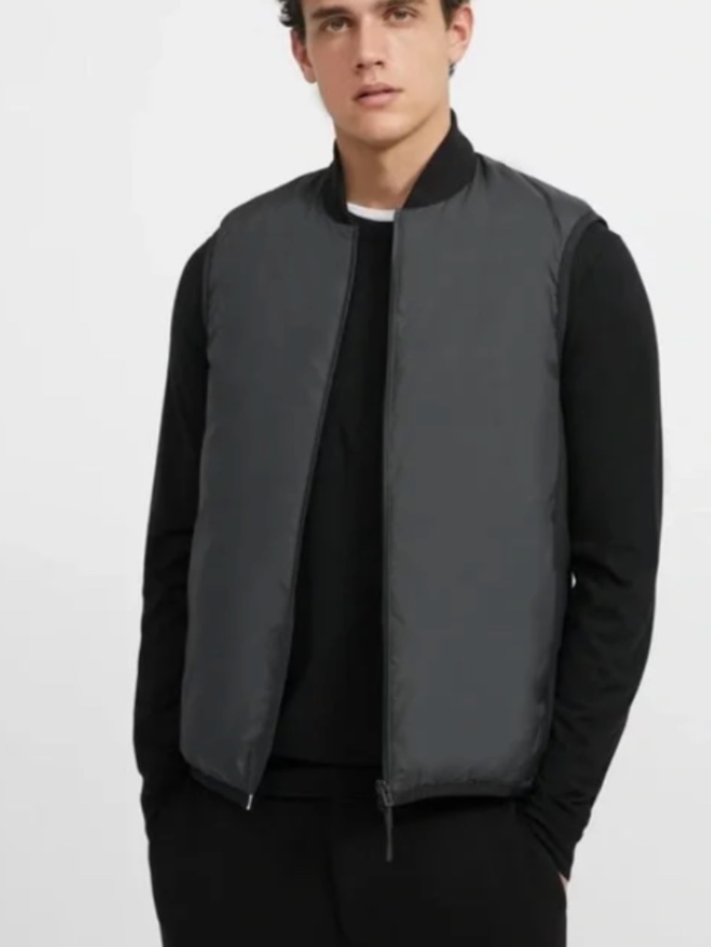 Men’s Black Theory Puffer Vest - Black - Small